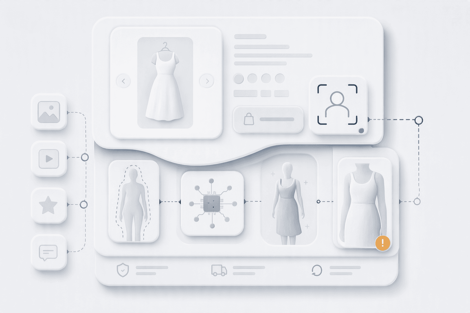 AI virtual try-on on a Shopify fashion product page
